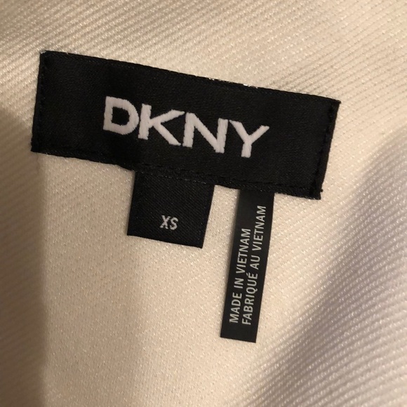 Dkny jacket, white, zipper front xs - Picture 7 of 9